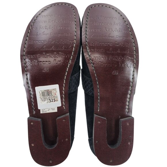 NEW Turk & Fillmore London Dress Shoes Black Suede Mens 12 Handmade Loafers UK - Picture 3 of 11